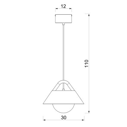 Lustre suspenso em cabo FUNDA 1xE27/15W/230V creme