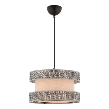 Lustre suspenso em cabo HALO 1xE27/60W/230V bege/cinzento