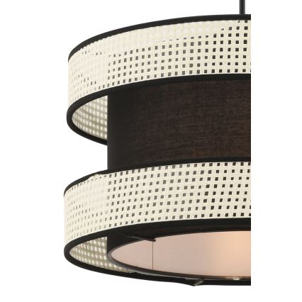 Lustre suspenso em cabo HALO 1xE27/60W/230V preto/creme