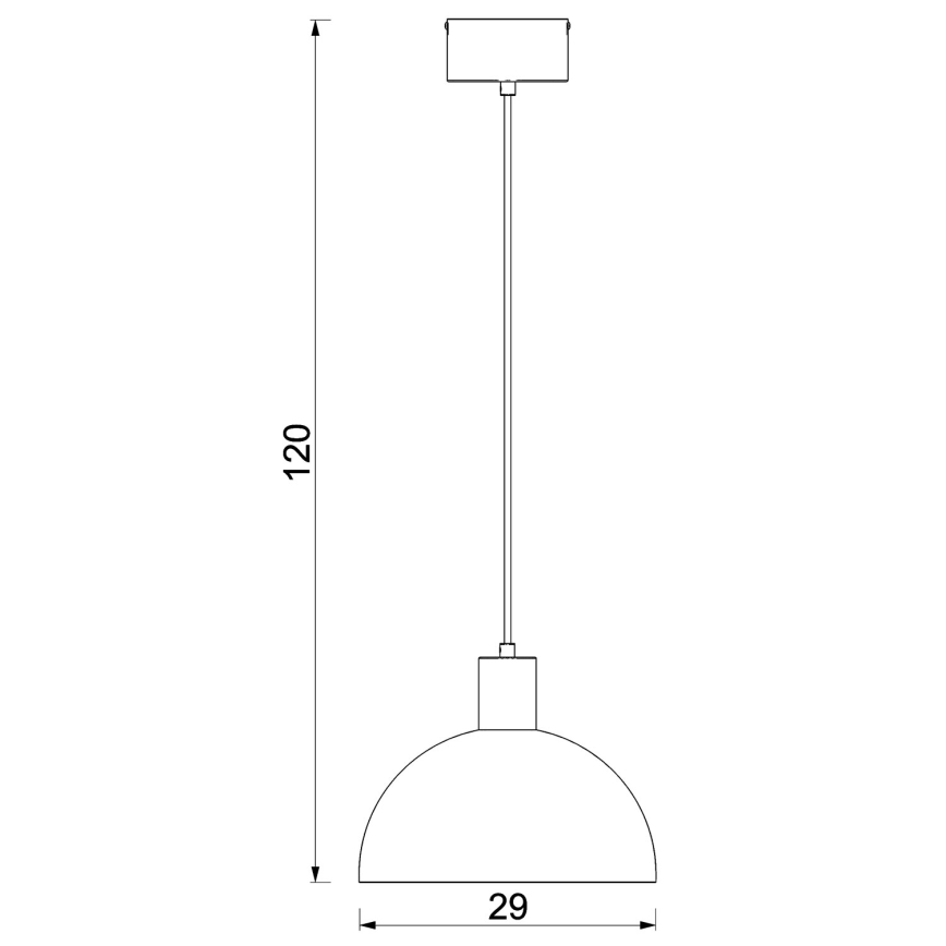 Lustre suspenso em cabo HANDA 1xE27/15W/230V castanho