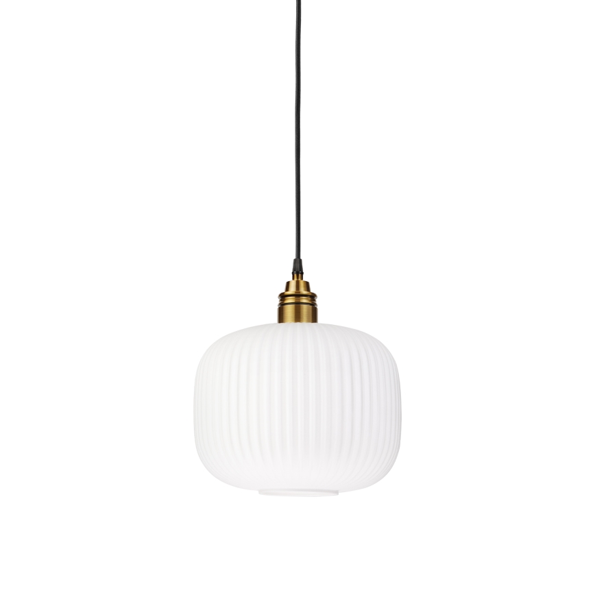 Lustre suspenso em cabo HECTOR 1xE27/15W/230V branco/latão Ø 25 cm