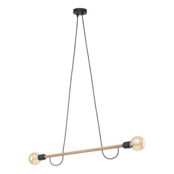 Lustre suspenso em cabo HELIX 2xE27/15W/230V preto/bege