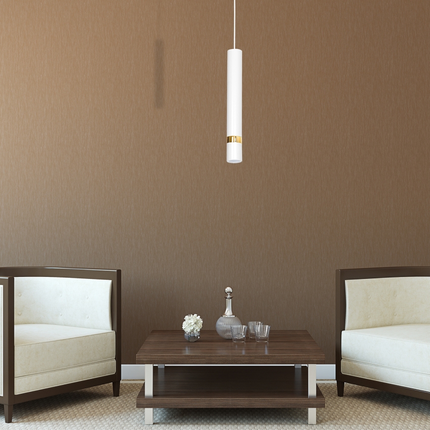 Lustre suspenso em cabo JOKER 1xGU10/25W/230V branco/dourado