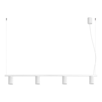 Lustre suspenso em cabo KARBON 4xGU10/10W/230V branco