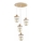 Lustre suspenso em cabo LARSO 4xE27/15W/230V branco/bege