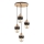 Lustre suspenso em cabo LARSO 4xE27/15W/230V preto/bege
