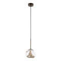 Lustre suspenso em cabo LAVA 1xG9/8W/230V bronze/bege fumê