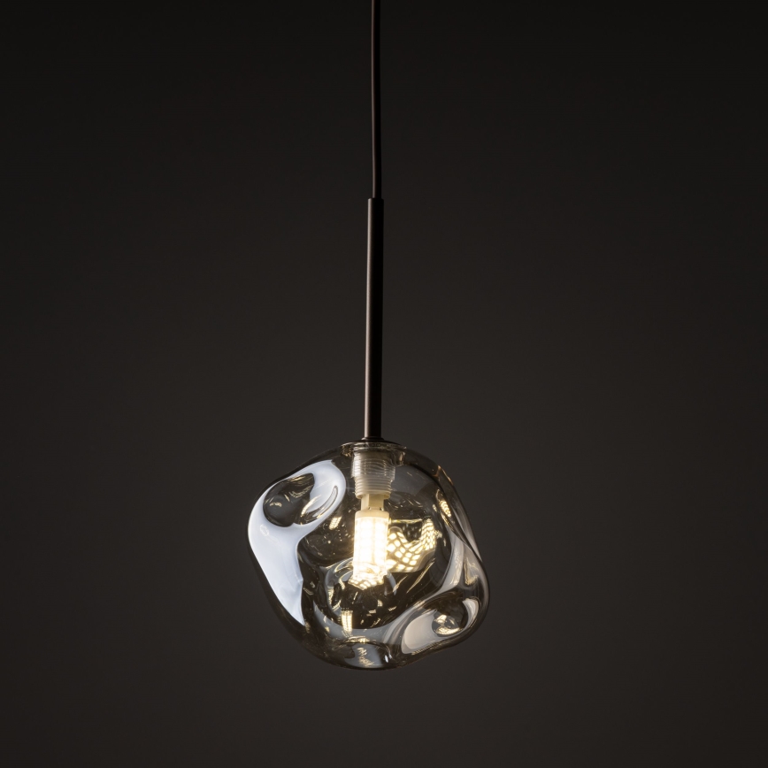 Lustre suspenso em cabo LAVA 1xG9/8W/230V bronze/bege fumê