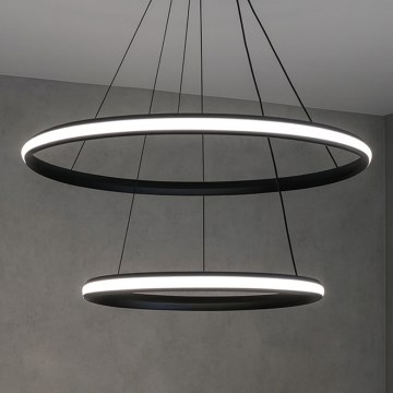 Lustre suspenso em cabo LED dimerizável LED/90W/230V 3000-6500K diâmetro 60 cm + controlo remoto