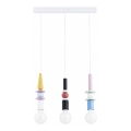Lustre suspenso em cabo LUMIO 3xE27/15W/230V multicolorido