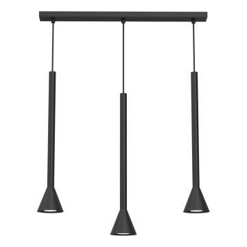 Lustre suspenso em cabo MAZZO 3xGU10/8W/230V preto