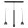 Lustre suspenso em cabo MAZZO 3xGU10/8W/230V preto
