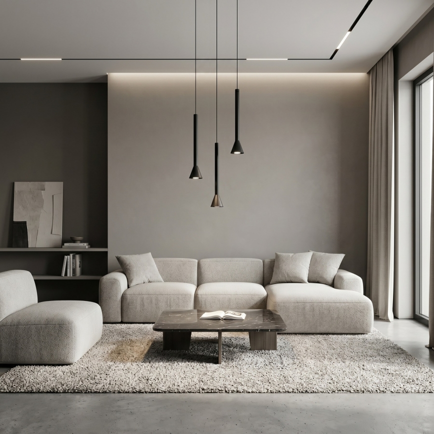 Lustre suspenso em cabo MAZZO 3xGU10/8W/230V preto