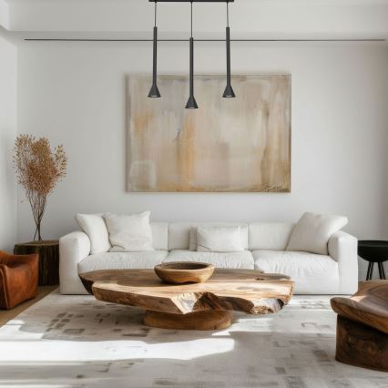 Lustre suspenso em cabo MAZZO 3xGU10/8W/230V preto