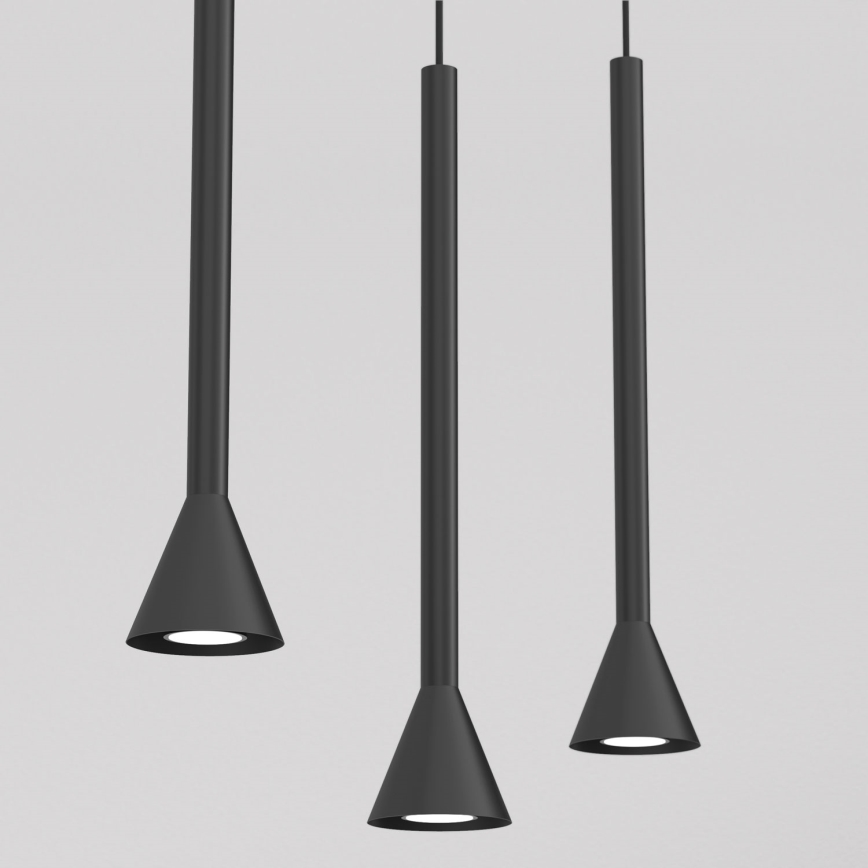 Lustre suspenso em cabo MAZZO 3xGU10/8W/230V preto