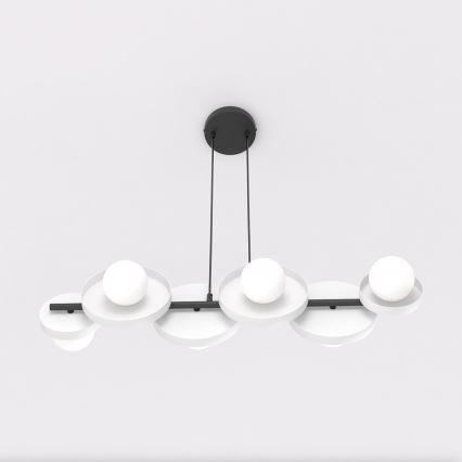 Lustre suspenso em cabo MODEL 6xG9/8W/230V, branco