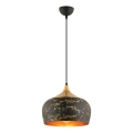 Lustre suspenso em cabo MONZA 1xE27/40W/230V Ø 30 cm preto/bronze