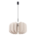 Lustre suspenso em cabo MULA 1xE27/15W/230V Ø 45 cm creme