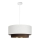Lustre suspenso em cabo NATIA 1xE27/60W/230V diâmetro 45 cm branco/castanho