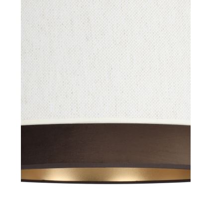 Lustre suspenso em cabo NATIA 1xE27/60W/230V diâmetro 45 cm branco/castanho