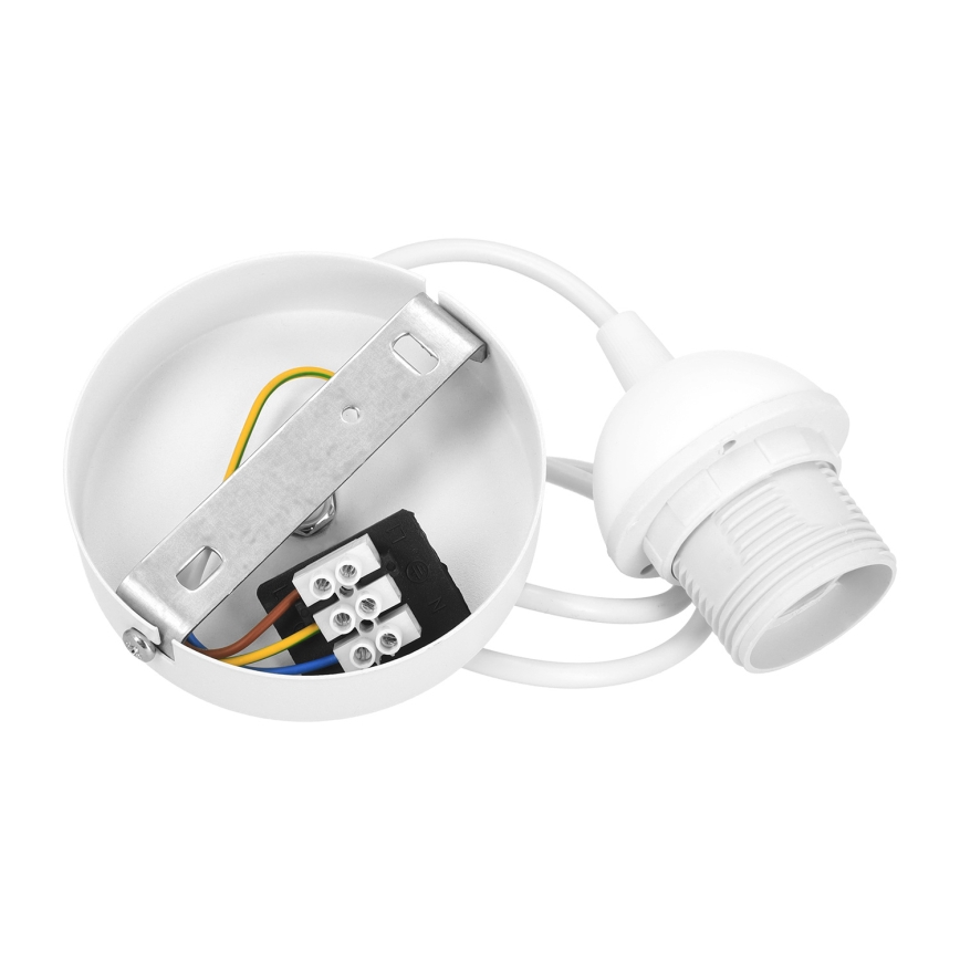 Lustre suspenso em cabo NATIA 1xE27/60W/230V diâmetro 45 cm branco/castanho