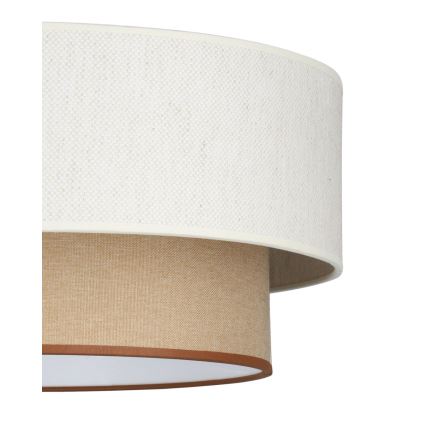 Lustre suspenso em cabo NATIA 1xE27/60W/230V Ø 45 cm branco/castanho