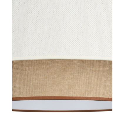 Lustre suspenso em cabo NATIA 1xE27/60W/230V Ø 45 cm branco/castanho