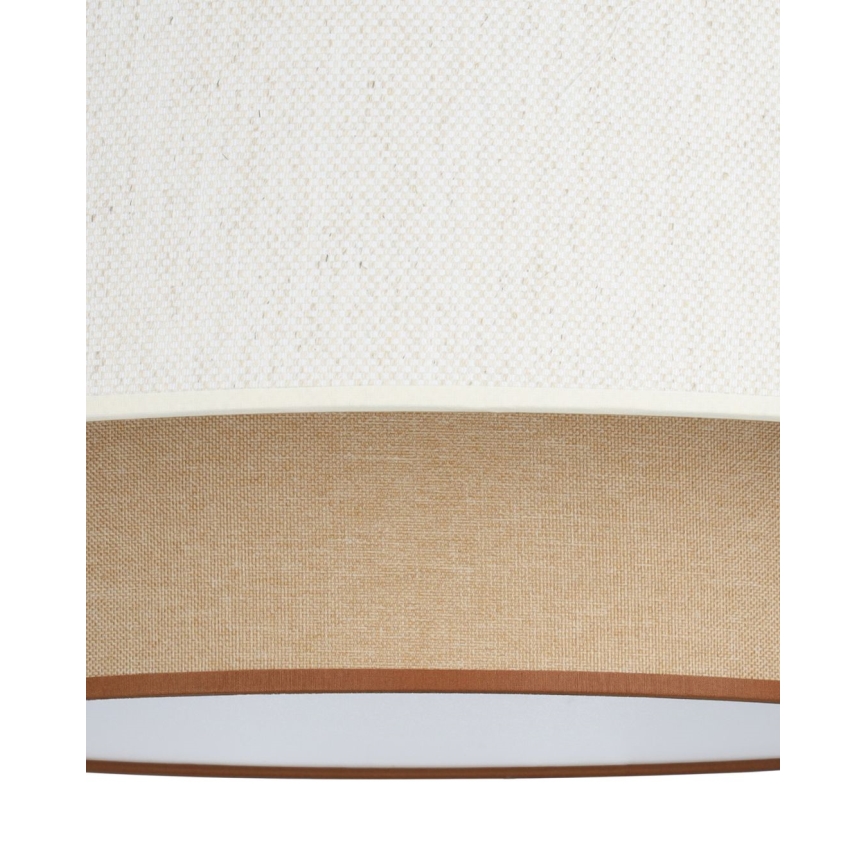 Lustre suspenso em cabo NATIA 1xE27/60W/230V Ø 45 cm branco/castanho