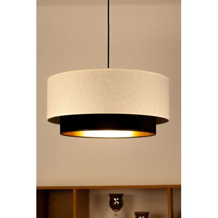 Lustre suspenso em cabo NATIA 1xE27/60W/230V Ø 45 cm branco/preto