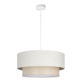 Lustre suspenso em cabo NATIA 1xE27/60W/230V Ø 45 cm creme