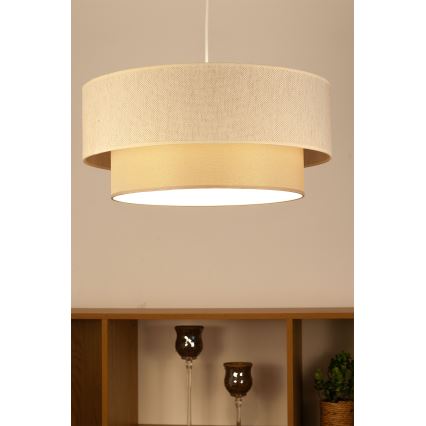 Lustre suspenso em cabo NATIA 1xE27/60W/230V Ø 45 cm creme