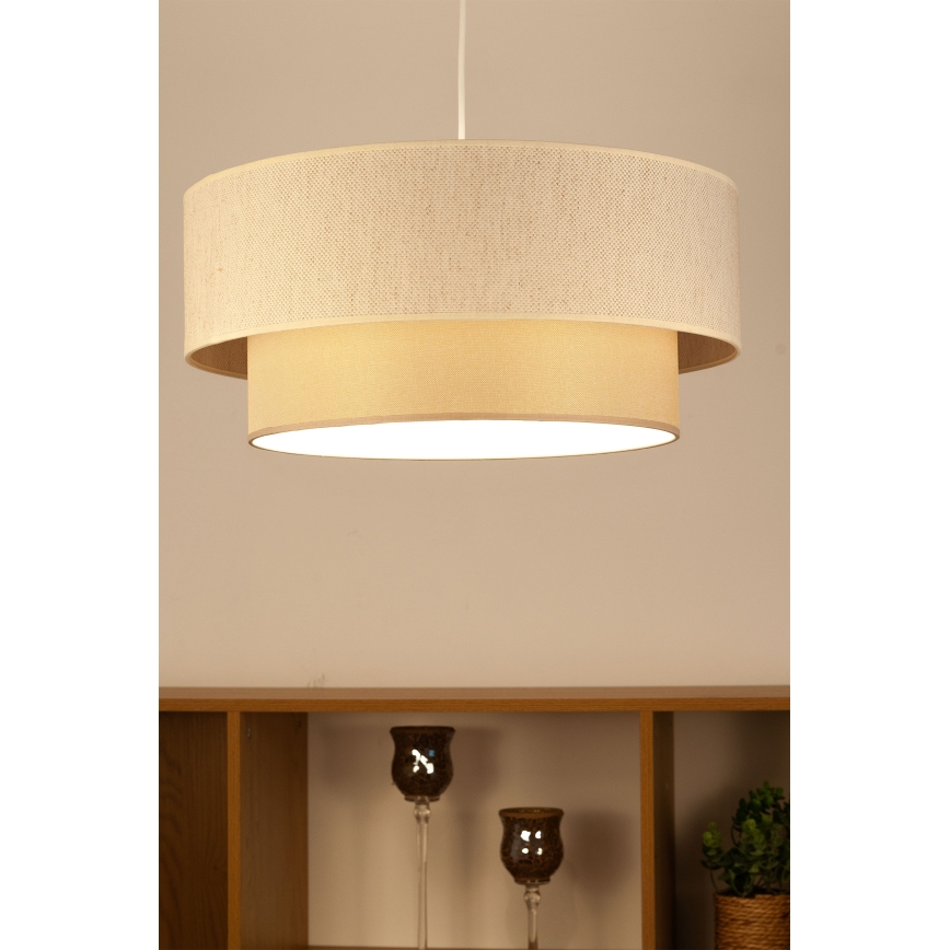 Lustre suspenso em cabo NATIA 1xE27/60W/230V Ø 45 cm creme
