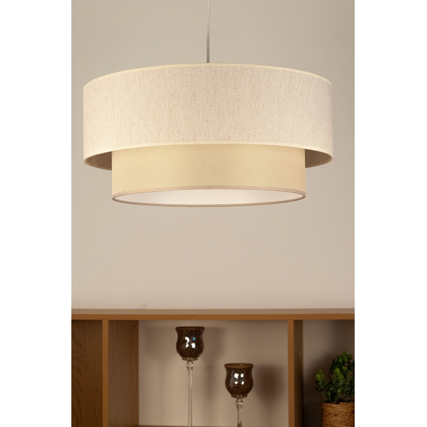 Lustre suspenso em cabo NATIA 1xE27/60W/230V Ø 45 cm creme