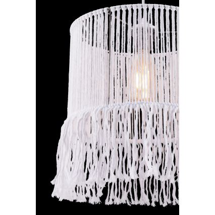 Lustre suspenso em cabo NESS MACRAME 1xE27/40W/230V branco