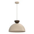 Lustre suspenso em cabo NEVIS 1xE27/15W/230V Ø 38 cm bege