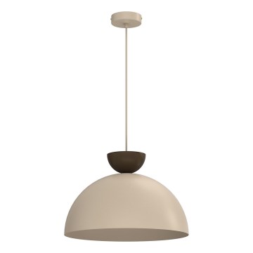 Lustre suspenso em cabo NEVIS 1xE27/15W/230V Ø 38 cm bege