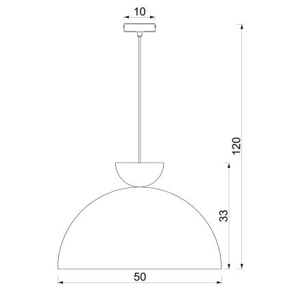 Lustre suspenso em cabo NEVIS 1xE27/15W/230V Ø 50 cm creme