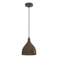 Lustre suspenso em cabo NOAK CLASSIC 1xE27/15W/230V castanho