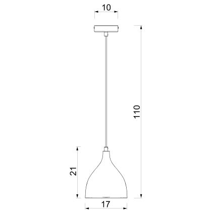 Lustre suspenso em cabo NOAK CLASSIC 1xE27/15W/230V castanho