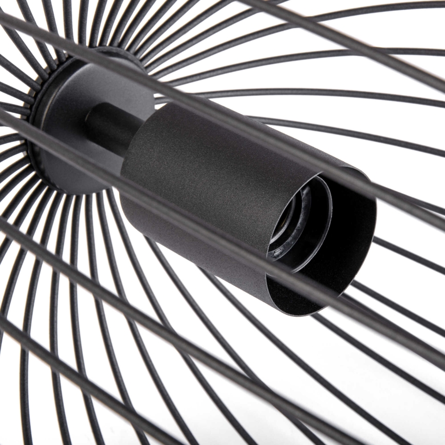 Lustre suspenso em cabo OVELLA 1xE27/15W/230V Ø 34 cm preto