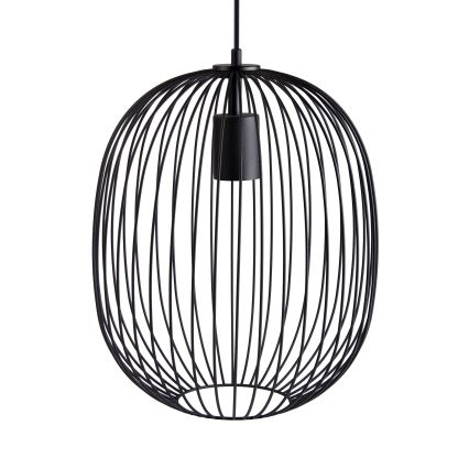 Lustre suspenso em cabo OVELLA 1xE27/15W/230V Ø 34 cm preto