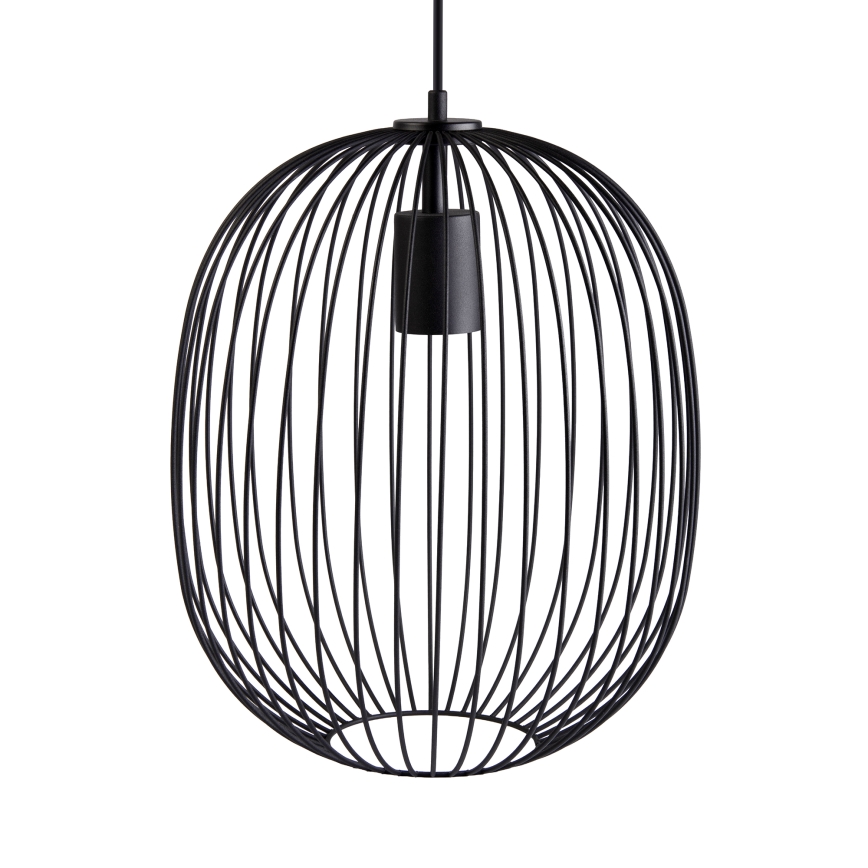 Lustre suspenso em cabo OVELLA 1xE27/15W/230V Ø 34 cm preto