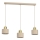 Lustre suspenso em cabo PARKLA 3xE27/15W/230V bege/dourado
