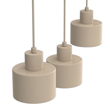 Lustre suspenso em cabo PARKLA 3xE27/15W/230V bege