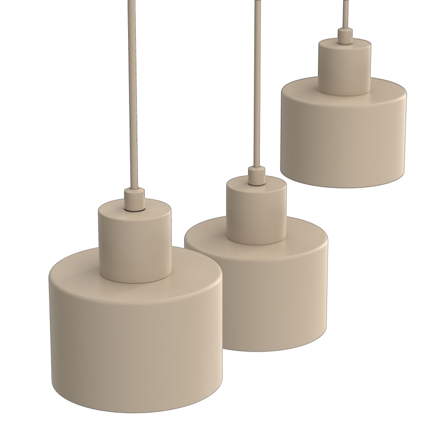 Lustre suspenso em cabo PARKLA 3xE27/15W/230V bege