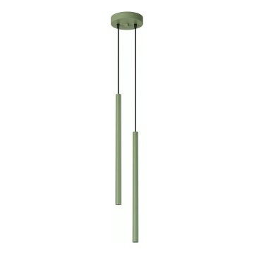 Lustre suspenso em cabo PASTELO 2xG9/8W/230V verde