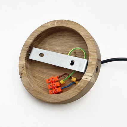 Lustre suspenso em cabo PIA 1xE27/60W/230V, Ø 30 cm, carvalho