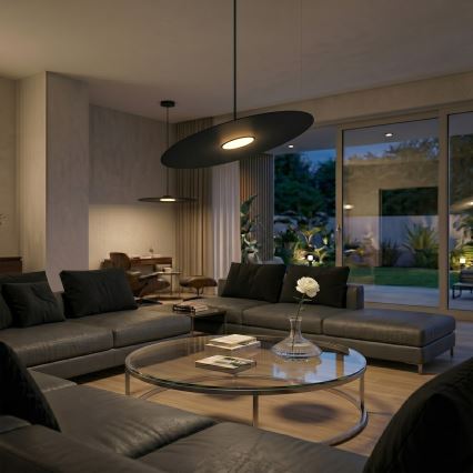 Lustre suspenso em cabo PIATTO 1xGX53/15W/230V, Ø 55 cm, preto