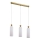 Lustre suspenso em cabo PIEGA 3xE14/40W/230V latão/branco