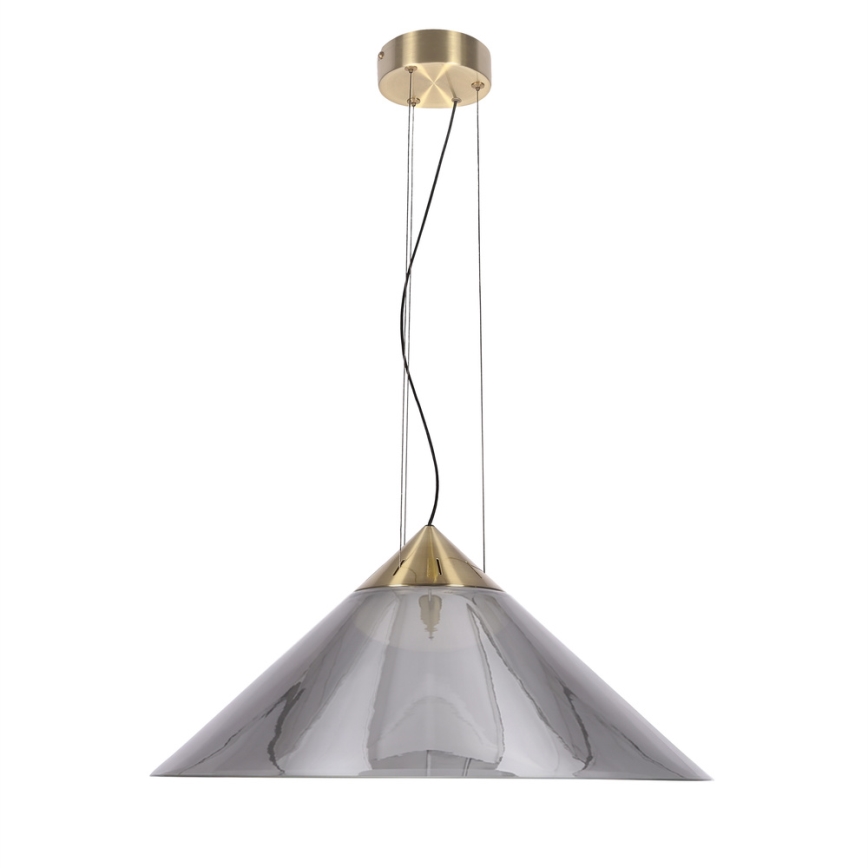 Lustre suspenso em cabo PRESTO 1xGX53/10W/230V Ø 50 cm dourado/cinzento fumado